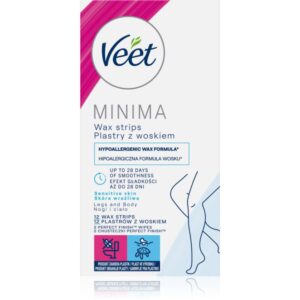 Veet Minima Hypoallergenic benzi depilatoare cu ceara rece pentru picioare 12 buc-ro