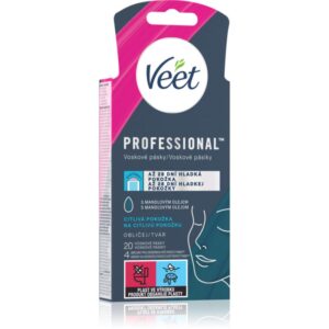 Veet Professional Benzi de ceara depilatoare pentru fata pentru piele sensibilă 20 buc-Țena