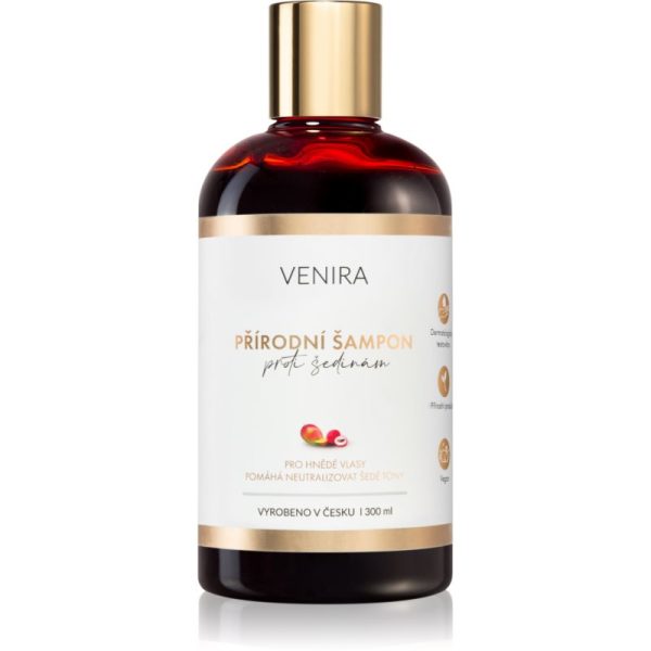 Venira Shampoo for Greying Hair sampon natural pentru nuante de par castaniu cu parfum Mango and Lychee 300 ml-ro