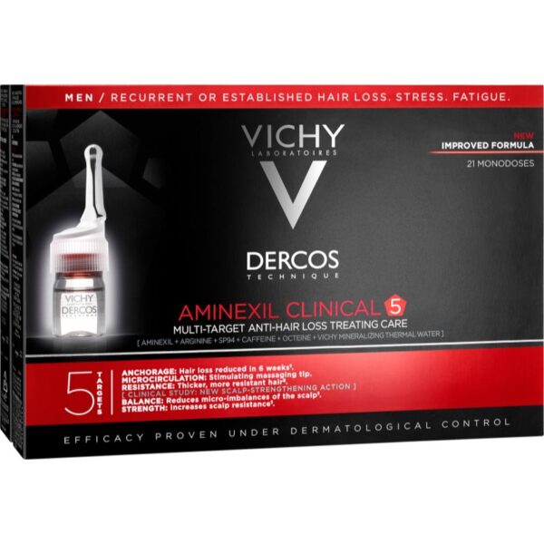 Vichy Dercos Aminexil Clinical 5 Tratament împotriva căderii părului pentru barbati 21 x 6 ml-ro