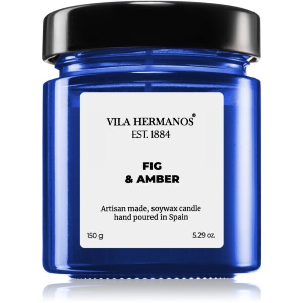 Vila Hermanos Apothecary Cobalt Blue Fig & Amber lumânare parfumată 150 g-ro