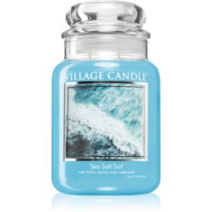 Village Candle Sea Salt Surf lumânare parfumată (Glass Lid) 602 g-Țena