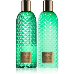 Vivian Gray Gemstone Bergamot & Lemongras set cadou pentru corp 2x300 ml-Țena