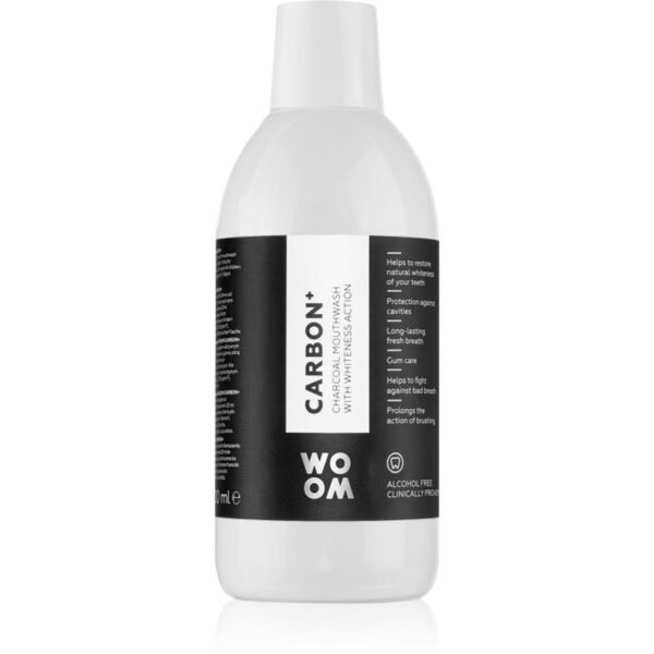 WOOM Carbon+ Mouthwash Apa de gura pentru albire cu particule de carbon 500 ml-ro