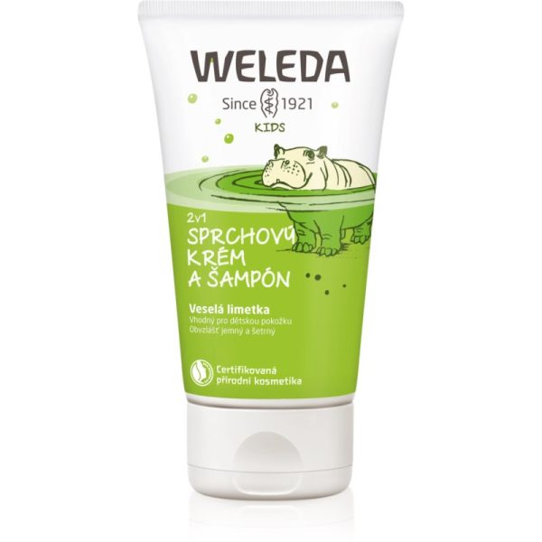Weleda Kids Cheerful Lime cremă de duș și șampon pentru copii 2 in 1 150 ml-Țena