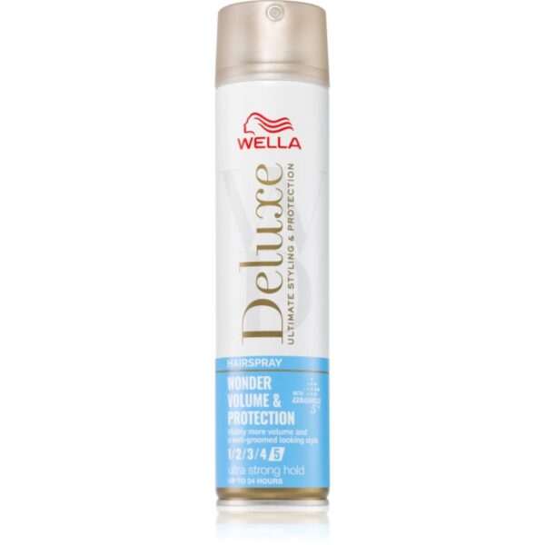 Wella Deluxe Wonder Volume & Protection fixativ pentru păr cu fixare foarte puternică pentru volum și strălucire 250 ml-ro