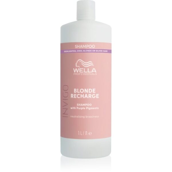 Wella Professionals Invigo Blonde Recharge șampon pentru păr blond neutralizeaza tonurile de galben 1000 ml-ro