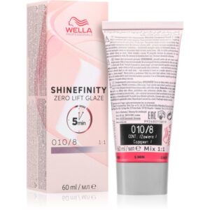 Wella Professionals Shinefinity Zero Lift Glaze vopsea de păr demipermanentă culoare 010/8 Opal Flash 60 ml-Țena