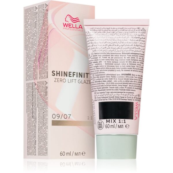 Wella Professionals Shinefinity Zero Lift Glaze vopsea de păr demipermanentă culoare 09/07 - Beige Sand 60 ml-ro