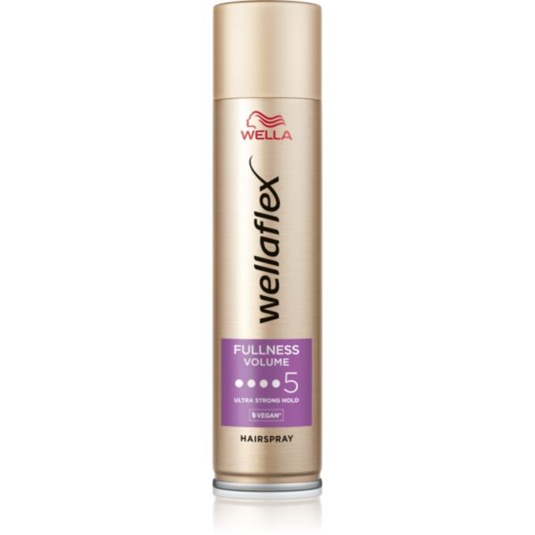 Wella Wellaflex Fullness Volume fixativ pentru păr cu fixare foarte puternică pentru flexibilitate si volum 250 ml-Țena