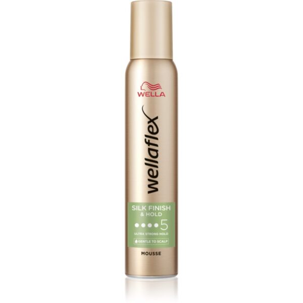 Wella Wellaflex Silk Finish & Hold spuma fixare ultra-puternica 200 ml-ro