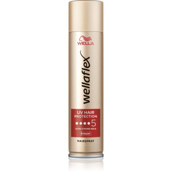 Wella Wellaflex UV Hair Protection fixativ pentru păr cu fixare foarte puternică pentru modelarea termica a parului 250 ml-Țena