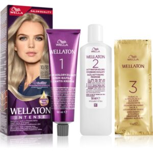 Wella Wellaton Intense Culoare permanenta pentru par cu ulei de argan culoare 10/81 Ultra Light Ash Blond 1 buc-ro