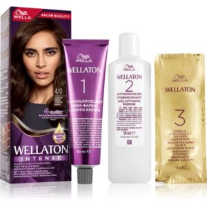 Wella Wellaton Intense Culoare permanenta pentru par cu ulei de argan culoare 4/0 Medium Brown 1 buc-ro