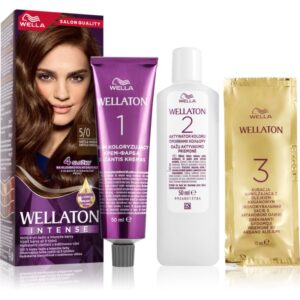 Wella Wellaton Intense Culoare permanenta pentru par cu ulei de argan culoare 5/0 Light Brown 1 buc-ro