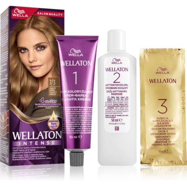 Wella Wellaton Intense Culoare permanenta pentru par cu ulei de argan culoare 7/3 Hazelnut 1 buc-ro