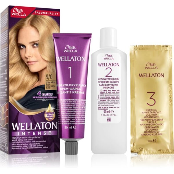 Wella Wellaton Intense Culoare permanenta pentru par cu ulei de argan culoare 9/0 Very Light Blonde 1 buc-ro
