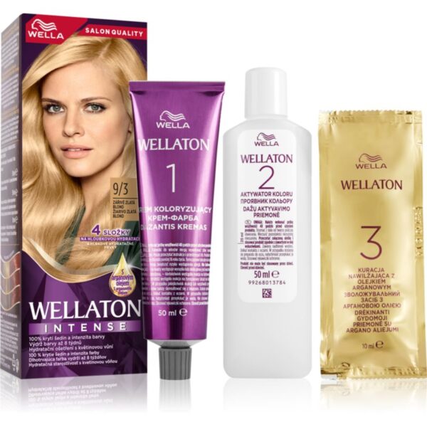 Wella Wellaton Intense Culoare permanenta pentru par cu ulei de argan culoare 9/3 Gold Blonde 1 buc-ro