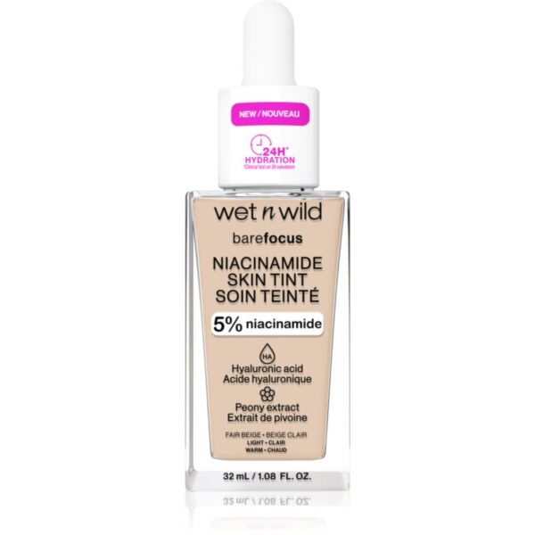 Wet n Wild Bare Focus Niacinamide Skin Tint machiaj ușor de hidratare culoare Fair Beige (Warm) 32 ml-ro