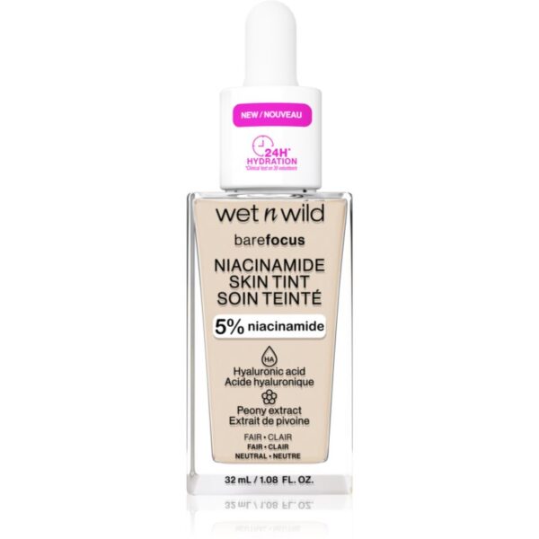 Wet n Wild Bare Focus Niacinamide Skin Tint machiaj ușor de hidratare culoare Fair (Neutral) 32 ml-ro
