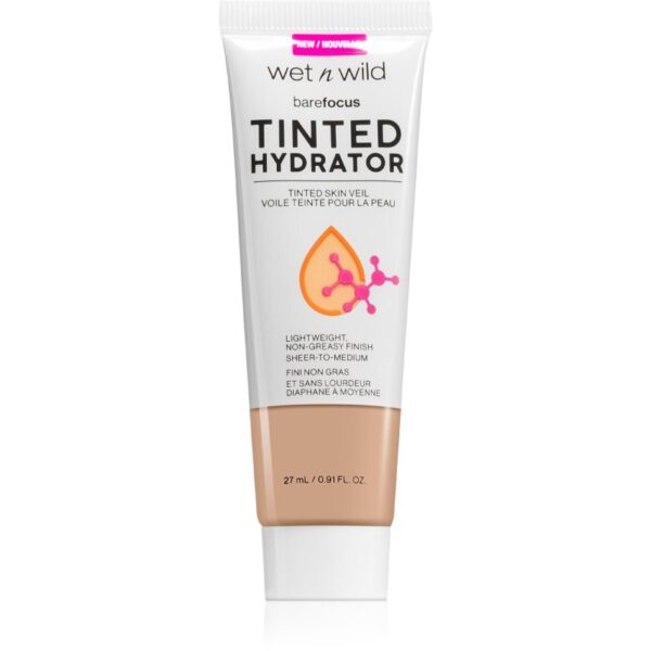 Wet n Wild Bare Focus Tinted Hydrator lichid nuanțator pentru uniformizarea tenului culoare Light 27 ml-Țena