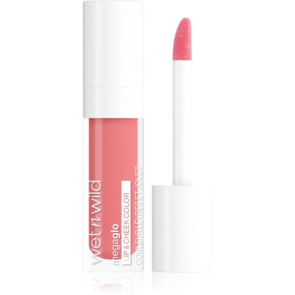 Wet n Wild MegaGlo ruj crema buze si obraz culoare Rosy Romance 6