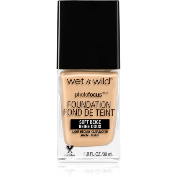 Wet n Wild Photo Focus Make-up lichid matifiant culoare Soft Beige 30 ml-Țena