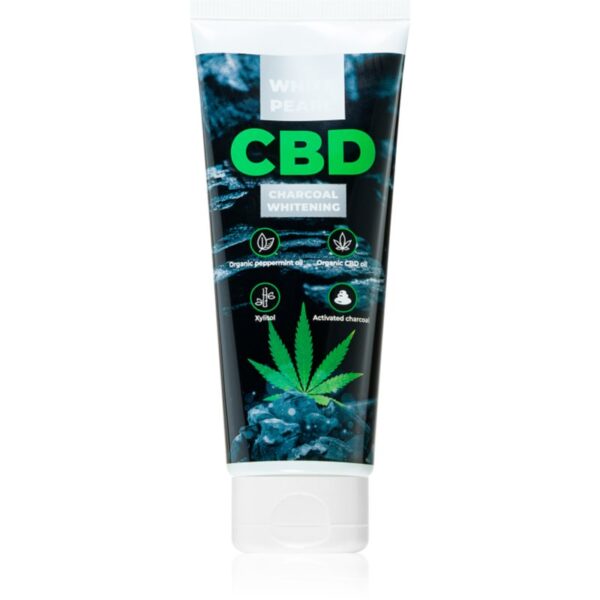 White Pearl CBD Charcoal Whitening Pasta de dinti albire cu cărbune activ cu CBD 75 ml-Țena