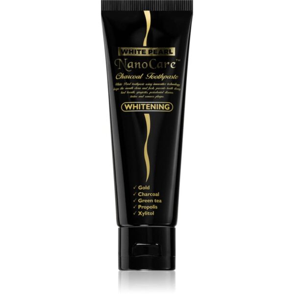 White Pearl NanoCare Whitening pastă de dinți cu nanoparticule de aur și carbon activat 100 g-ro