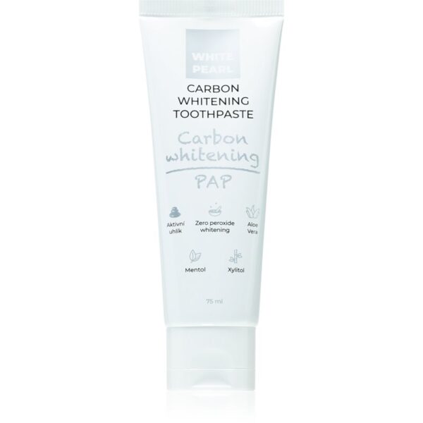 White Pearl PAP Carbon Whitening pasta de dinti pentru albire 75 ml-Țena