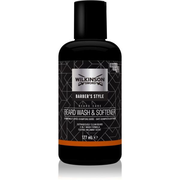 Wilkinson Sword Barbers Style Beard Wash & Softener șampon pentru barbă 177 ml-Țena