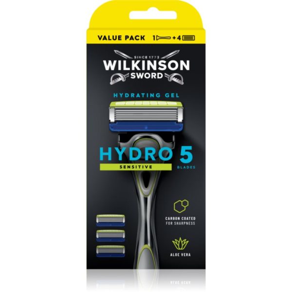 Wilkinson Sword Hydro5 Skin Protection Sensitive aparat de ras + rezervă 4 pc-Țena