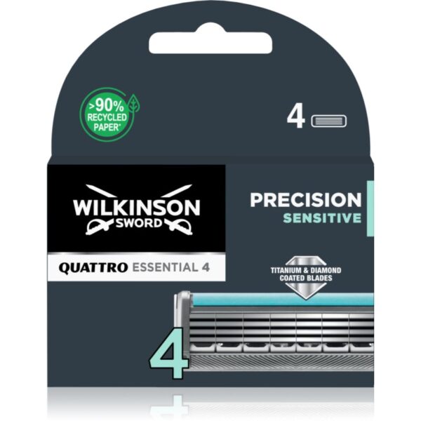 Wilkinson Sword Quattro Essential 4 Precision Sensitive rezerva Lama 4 buc-Țena