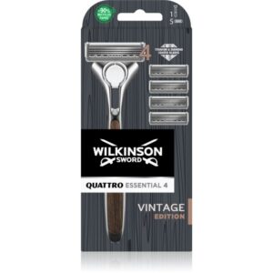 Wilkinson Sword Quattro Essentials 4 Vintage Aparat de ras + rezervă lame 5 pc-ro