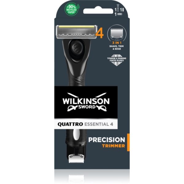 Wilkinson Sword Quattro Precision Trimmer Aparat de ras + rezervă lame 2 pc-ro