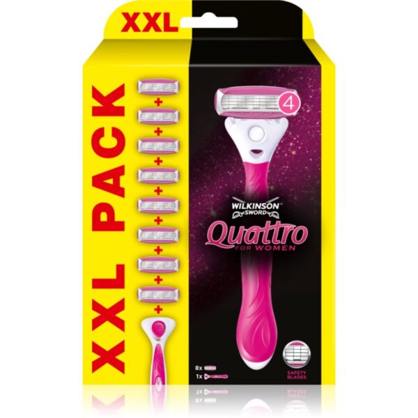 Wilkinson Sword Quattro for Women Aloe & Vit. E aparat de ras + rezervă 8 bucati-ro
