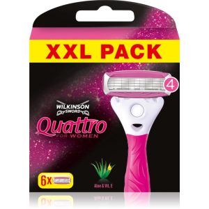 Wilkinson Sword Quattro for Women Aloe & Vit. E capete de schimb 6 buc-Țena