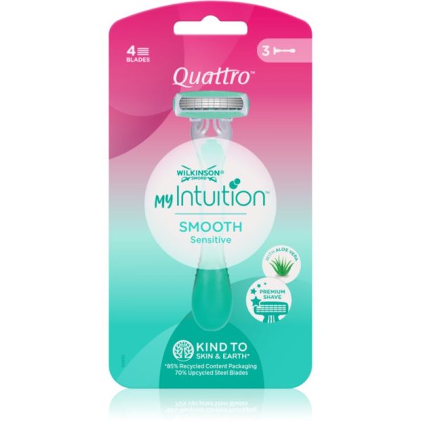 Wilkinson Sword Quattro for Women My Intuition Smooth aparat de ras de unică folosință Aloe and Vitamin E 3 buc-ro