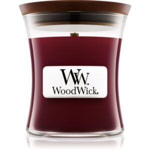 Woodwick Black Cherry lumânare parfumată cu fitil din lemn 85 g-ro