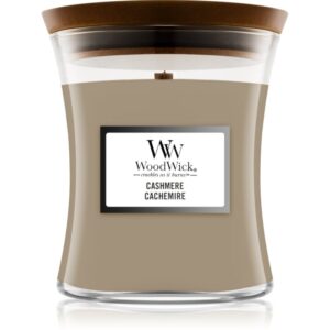 Woodwick Cashmere lumânare parfumată cu fitil din lemn 275 g-Țena