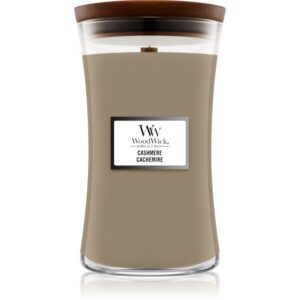 Woodwick Cashmere lumânare parfumată cu fitil din lemn 609