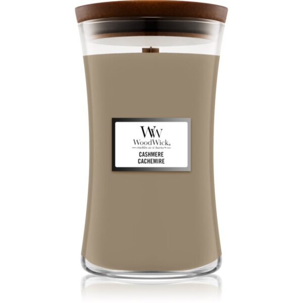 Woodwick Cashmere lumânare parfumată cu fitil din lemn 609
