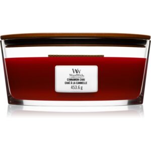 Woodwick Cinnamon Chai lumânare parfumată cu fitil din lemn (hearthwick) 453 g-ro
