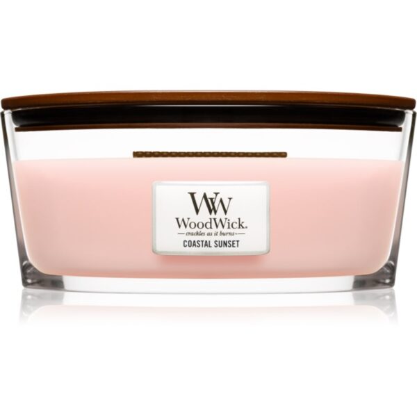 Woodwick Coastal Sunset lumânare parfumată cu fitil din lemn (hearthwick) 453 g-ro