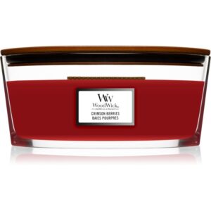 Woodwick Crimson Berries lumânare parfumată cu fitil din lemn (hearthwick) 453