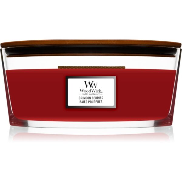 Woodwick Crimson Berries lumânare parfumată cu fitil din lemn (hearthwick) 453