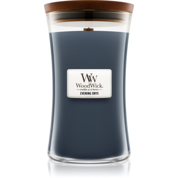 Woodwick Evening Onyx lumânare parfumată cu fitil din lemn 609.5 g-ro