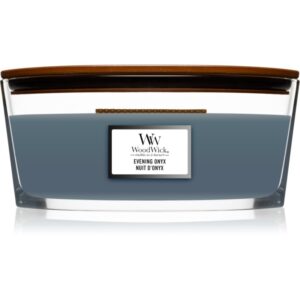 Woodwick Evening Onyx lumânare parfumată cu fitil din lemn (hearthwick) 453 g-ro