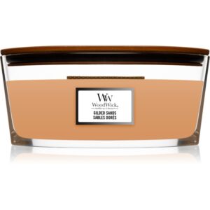 Woodwick Gilded Sands lumânare parfumată cu fitil din lemn (hearthwick) 453 g-ro