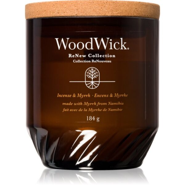 Woodwick Incense & Myrrh lumânare parfumată 184 g-ro